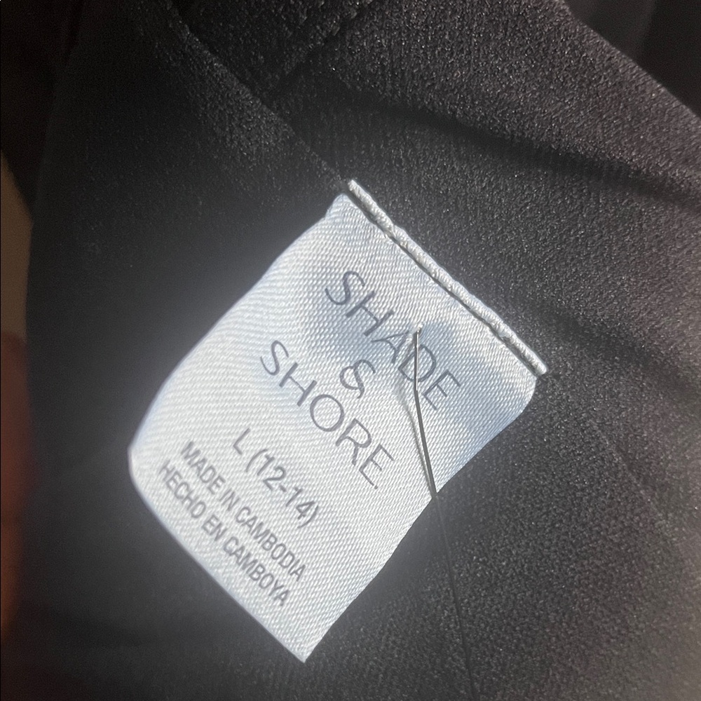 Shade & Shore Black Cross-Back One Piece Swimsuit with Padding and Liner - NWT L - Picture 5 of 8